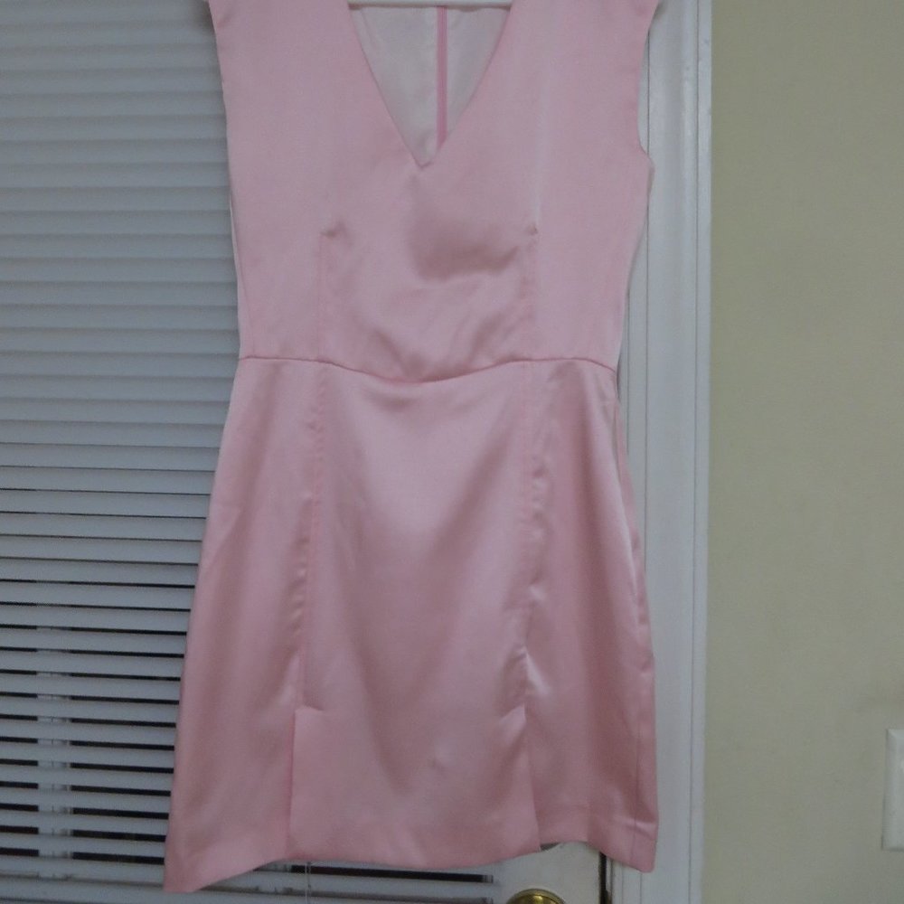 ❤️Barbie Pink ZARA Dress Worn to Watch Party Front Slit Mini Dress SZ SM